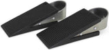 Deurstopper - 2 Stuks - RVS - Zwart - Deurklem - Deurvastzetter - Deurbuffer - Rubber