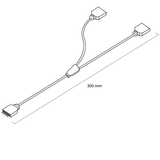 Dual splitter kabel in 2 delen