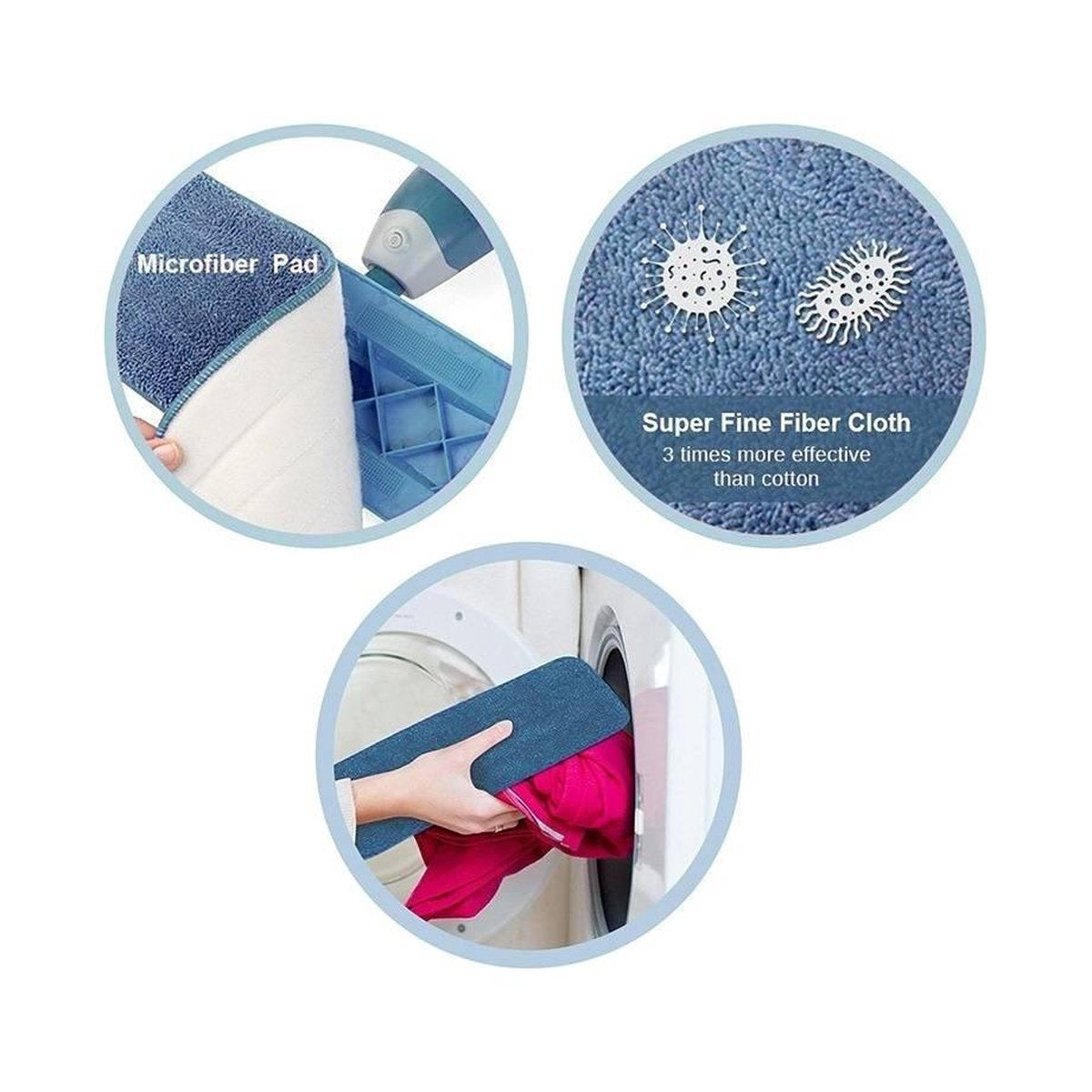 Flat Mop - Met Zelfreinigend Mechanisme - Microvezel