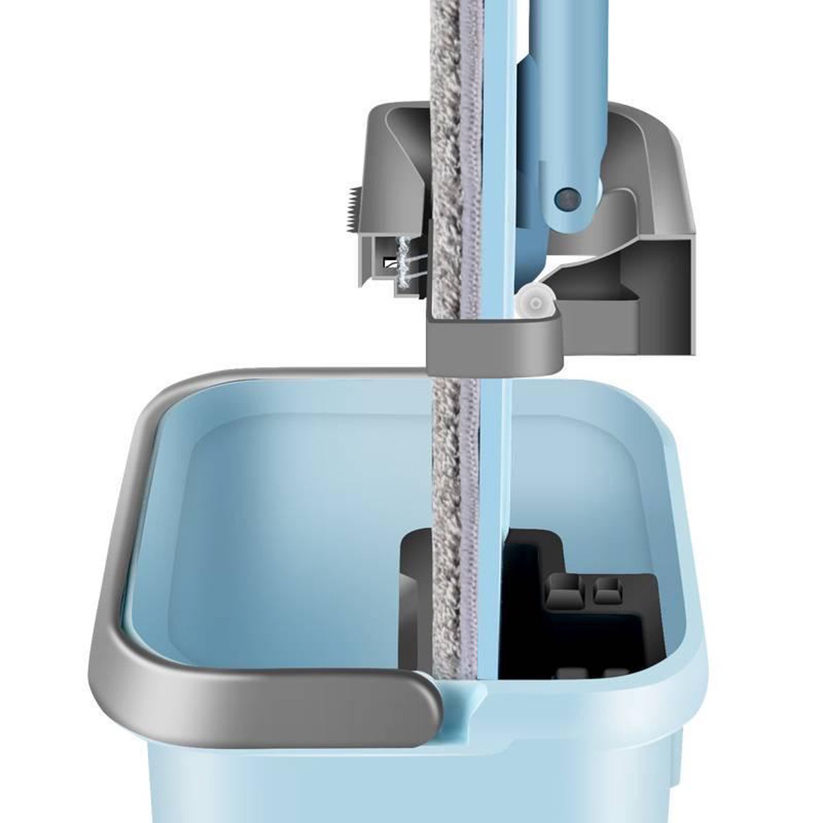 Flat Mop - Met Zelfreinigend Mechanisme - Microvezel