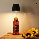 2 Stuks - Oplaadbare Flessenlamp - Dimbare Tafellamp - Aluminium - Waterdicht - Zwart - Dutch Standard