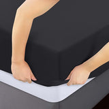 Hoeslaken Zwart 90 x 200 cm
