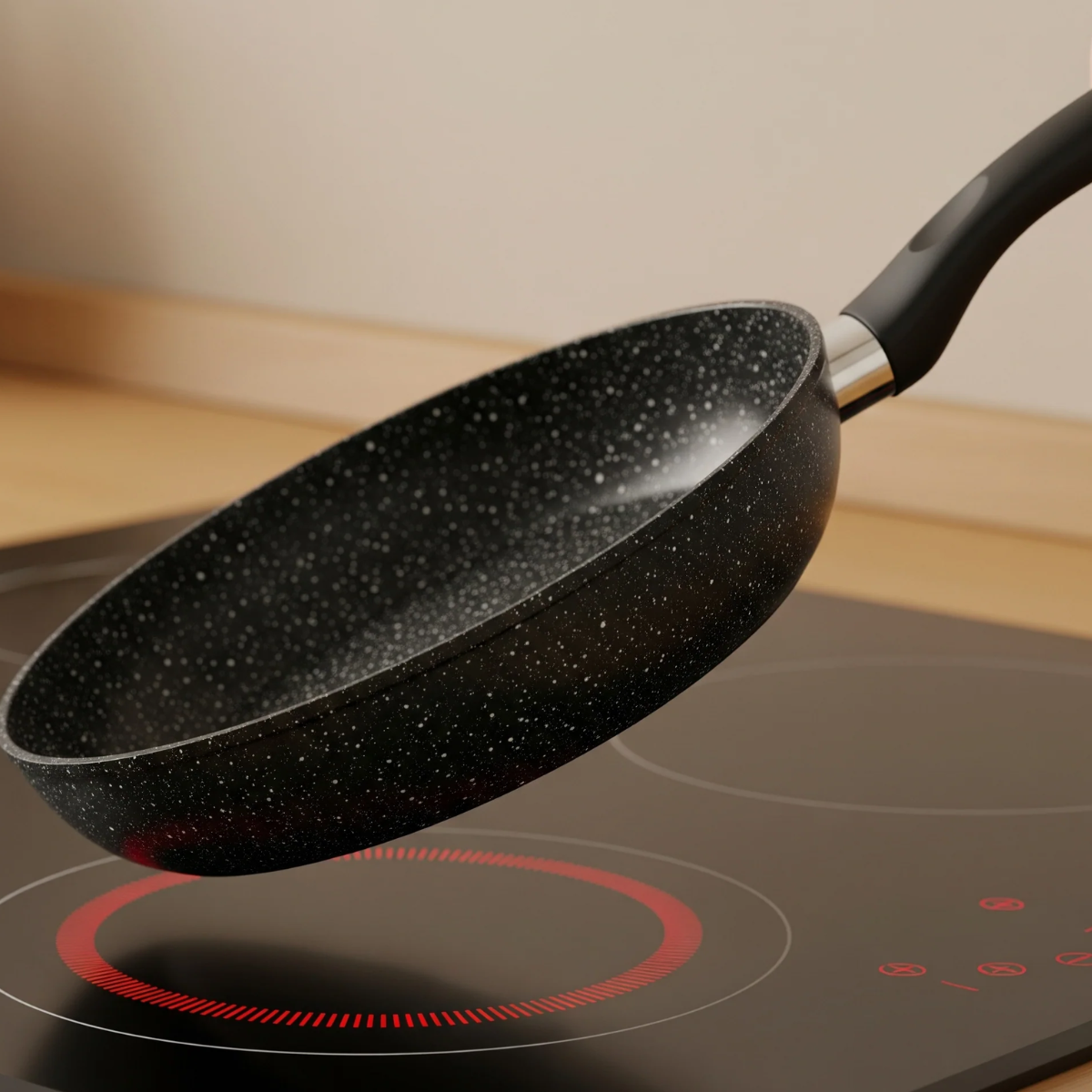 Wok en Koekenpannenset 4-delig 20/24/28cm - Antiaanbak - PFAS vrij - Zwart