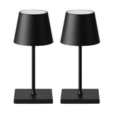 2 Stuks - Oplaadbare Tafellamp - Dimbaar - Waterdicht - 26CM - Zwart - Dutch Standard