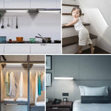 Led verlichting met bewegingssensor 30CM Zilver Kastverlichting Draadloos Trapverlichting Keukenverlichting Oplaadbare accu