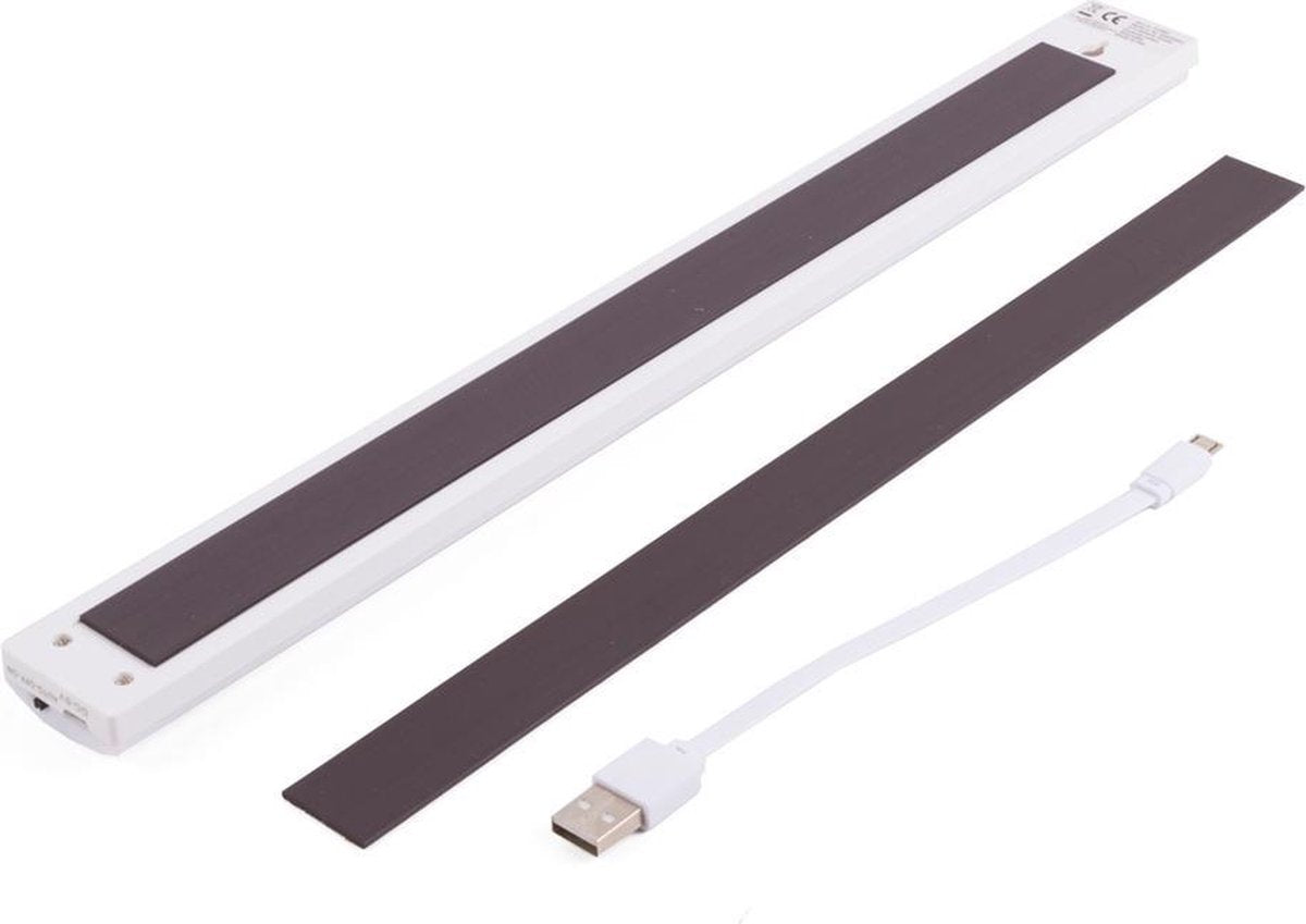 Led verlichting met bewegingssensor 30CM Zilver Kastverlichting Draadloos Trapverlichting Keukenverlichting Oplaadbare accu