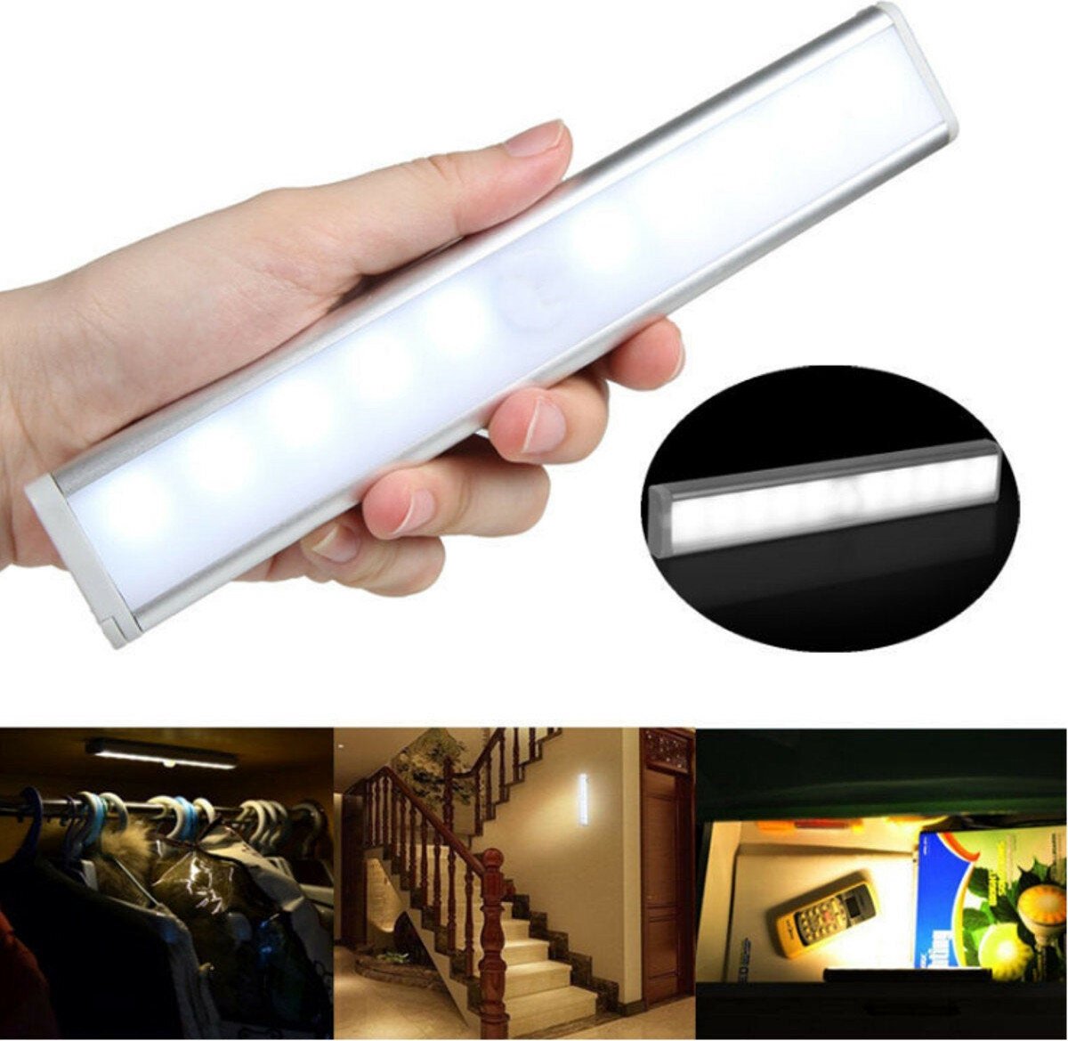 Led verlichting met bewegingssensor Kastverlichting Op Batterijen Trapverlichting Keukenverlichting 15CM Sensorlicht