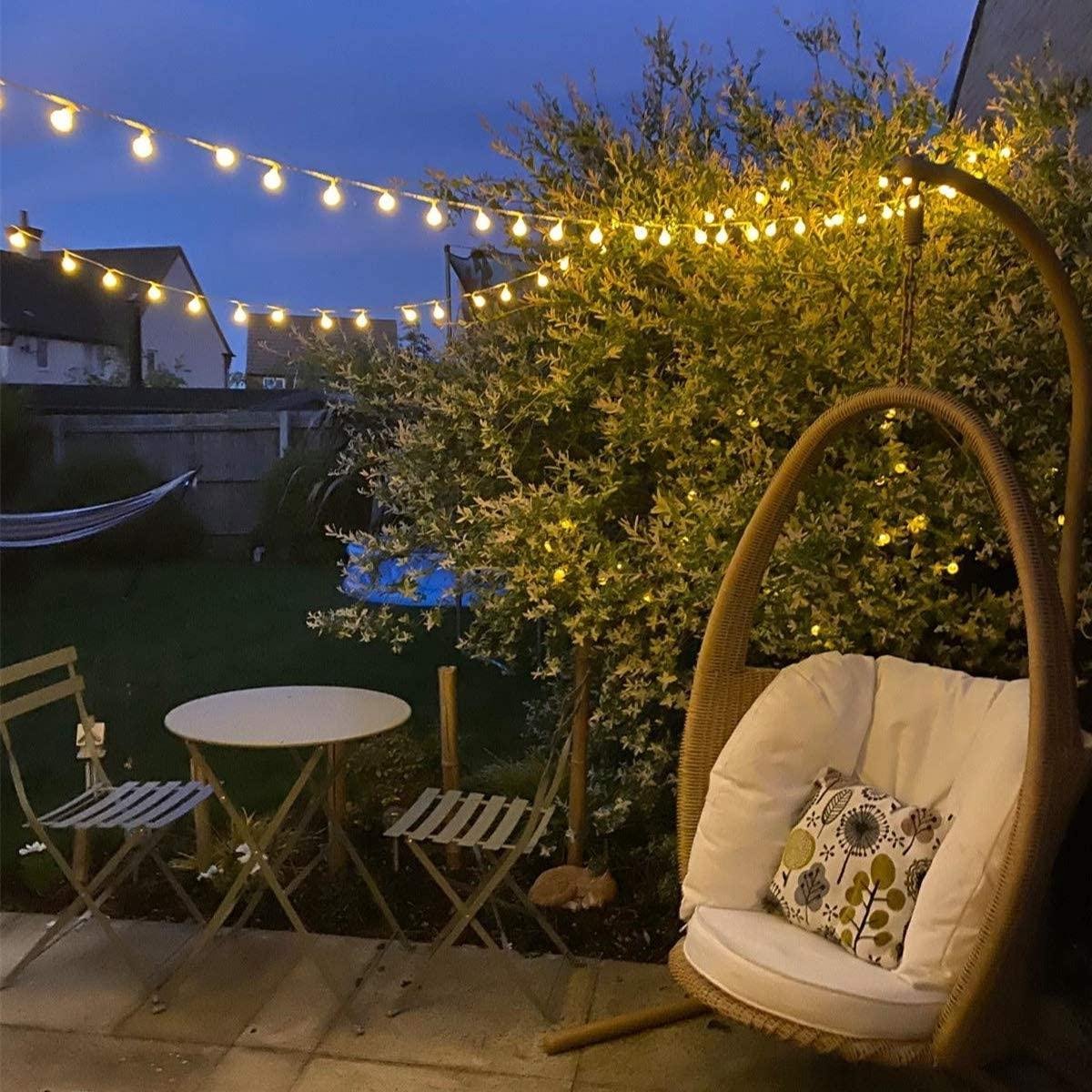 Lichtslinger Mat 10m met 100 Warm Witte LED Lampen