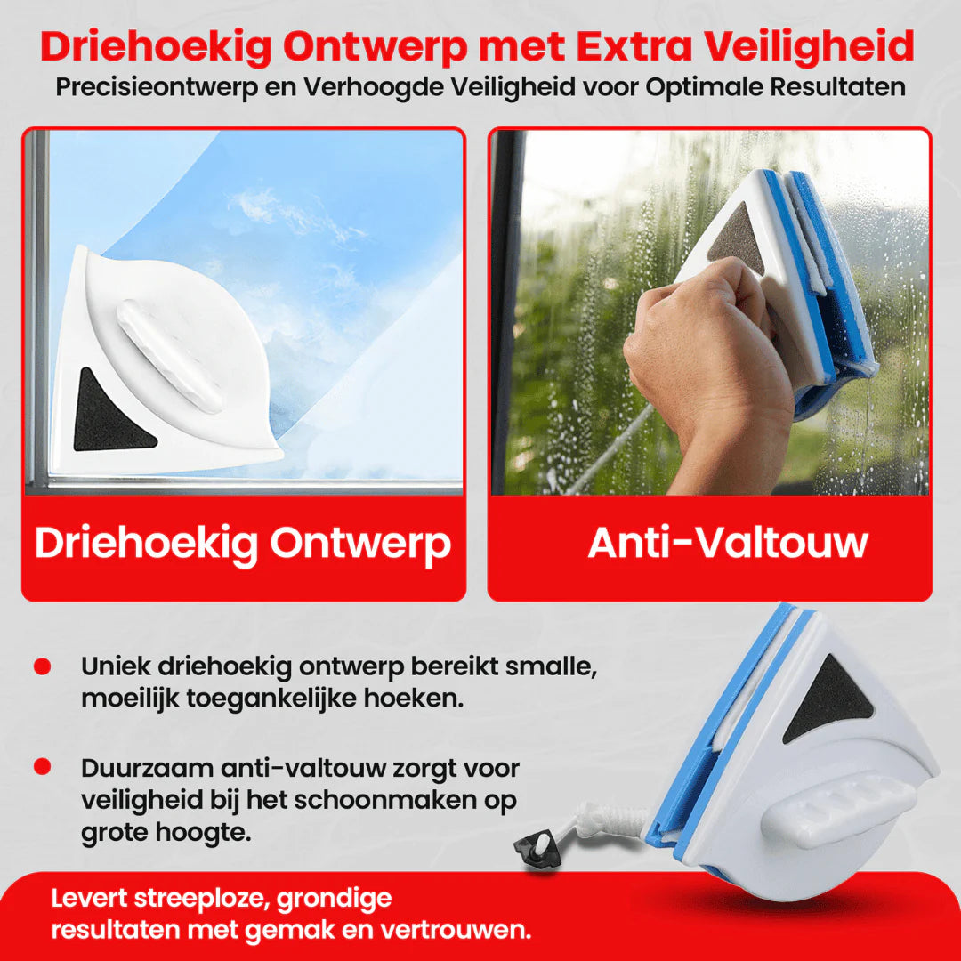 Magnetische raamwisser - Enkel en Dubbelglas
