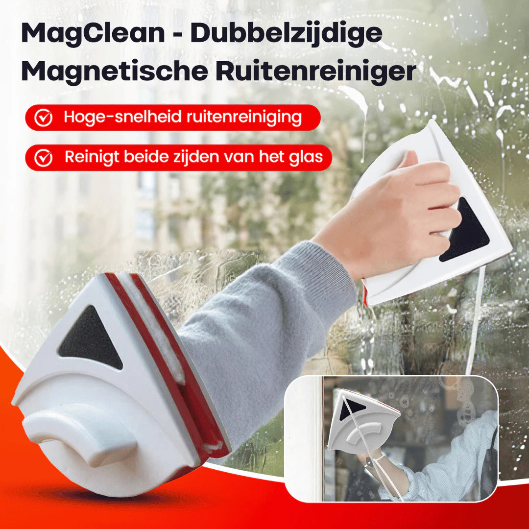 Magnetische raamwisser - Enkel en Dubbelglas