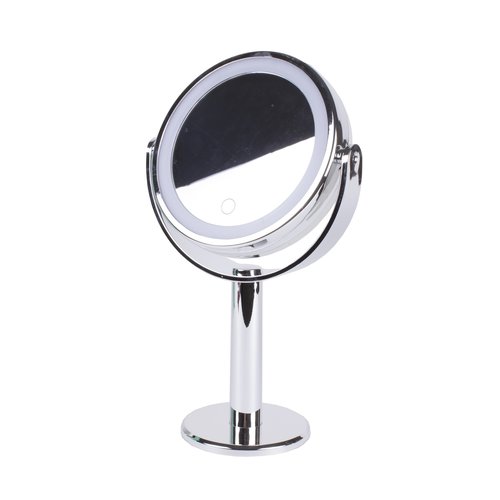 Make Up Spiegel LED Touch Dimbaar 2-Zijdig Chroom
