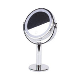 Make Up Spiegel LED Touch Dimbaar 2-Zijdig Chroom