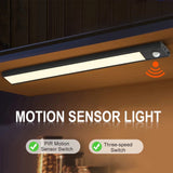 Led verlichting met bewegingssensor 60CM Zwart Kastverlichting Draadloos Trapverlichting Keukenverlichting