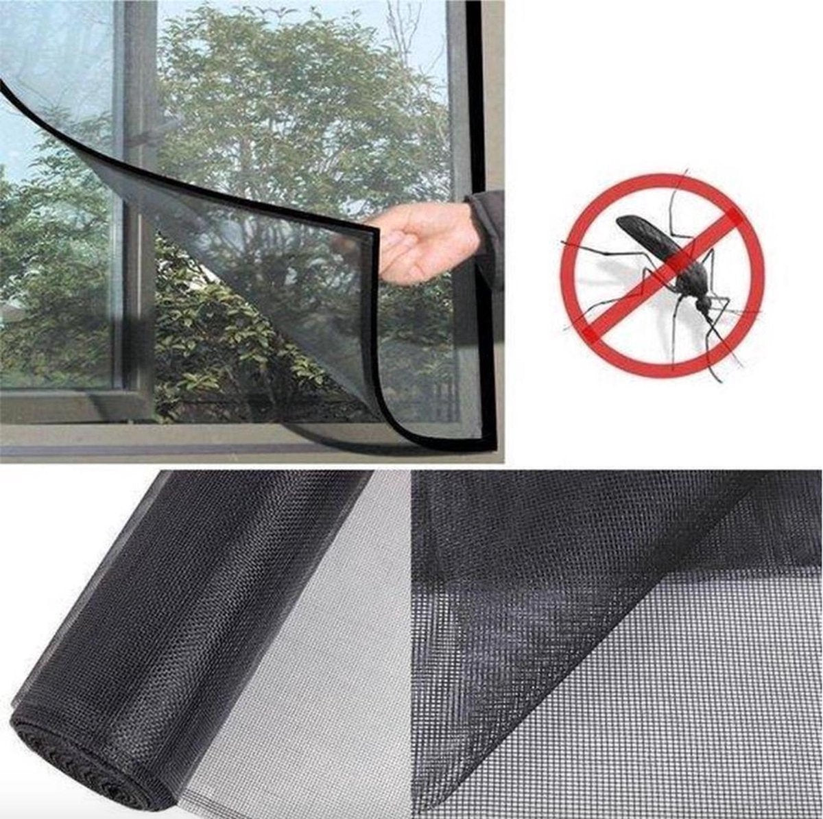 Raamhor - Universele Hor - 130 x 150 - Horrengaas Raam - Hor Voor Ramen