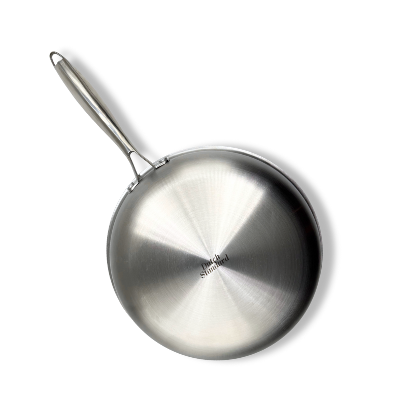 Wok en Koekenpannenset 2-delig 28cm - Antiaanbak - PFAS vrij - Zwart- RVS - Daimond PRO