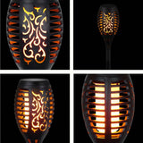 Solar Tuinfakkels zwart 6 stuks 50 cm vlam-effekt tuin en padverlichting buitenverlichting op zonneenergie IP65