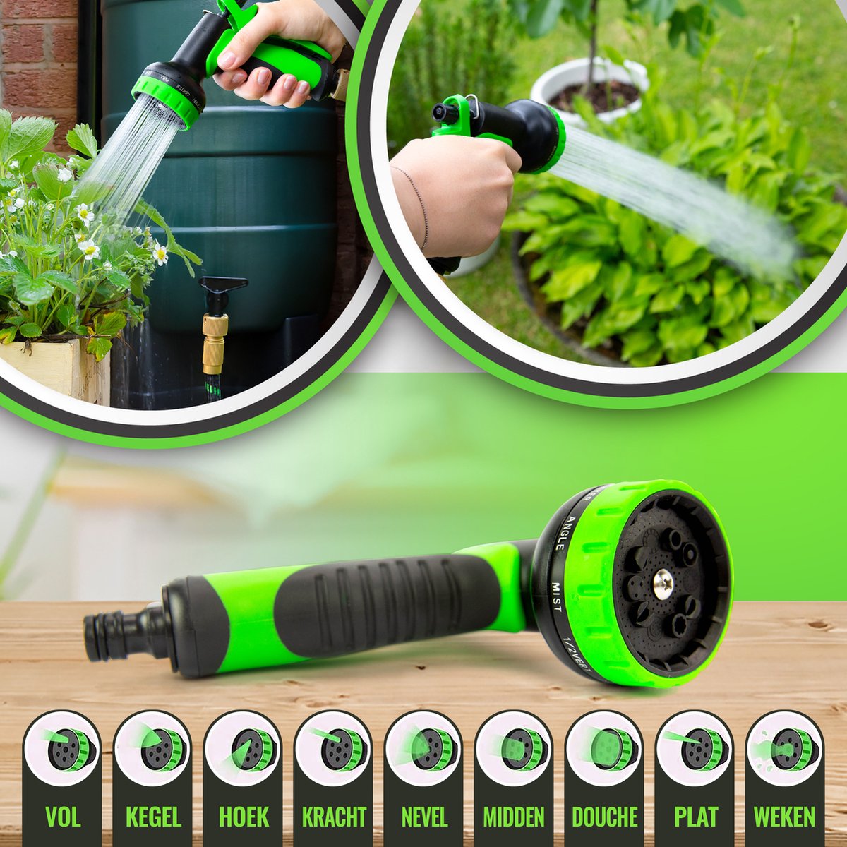 Sproeipistool met 7 Spuitstanden - Sproeikop voor Tuinslang - Broespistool met Softgrip - Broeskop