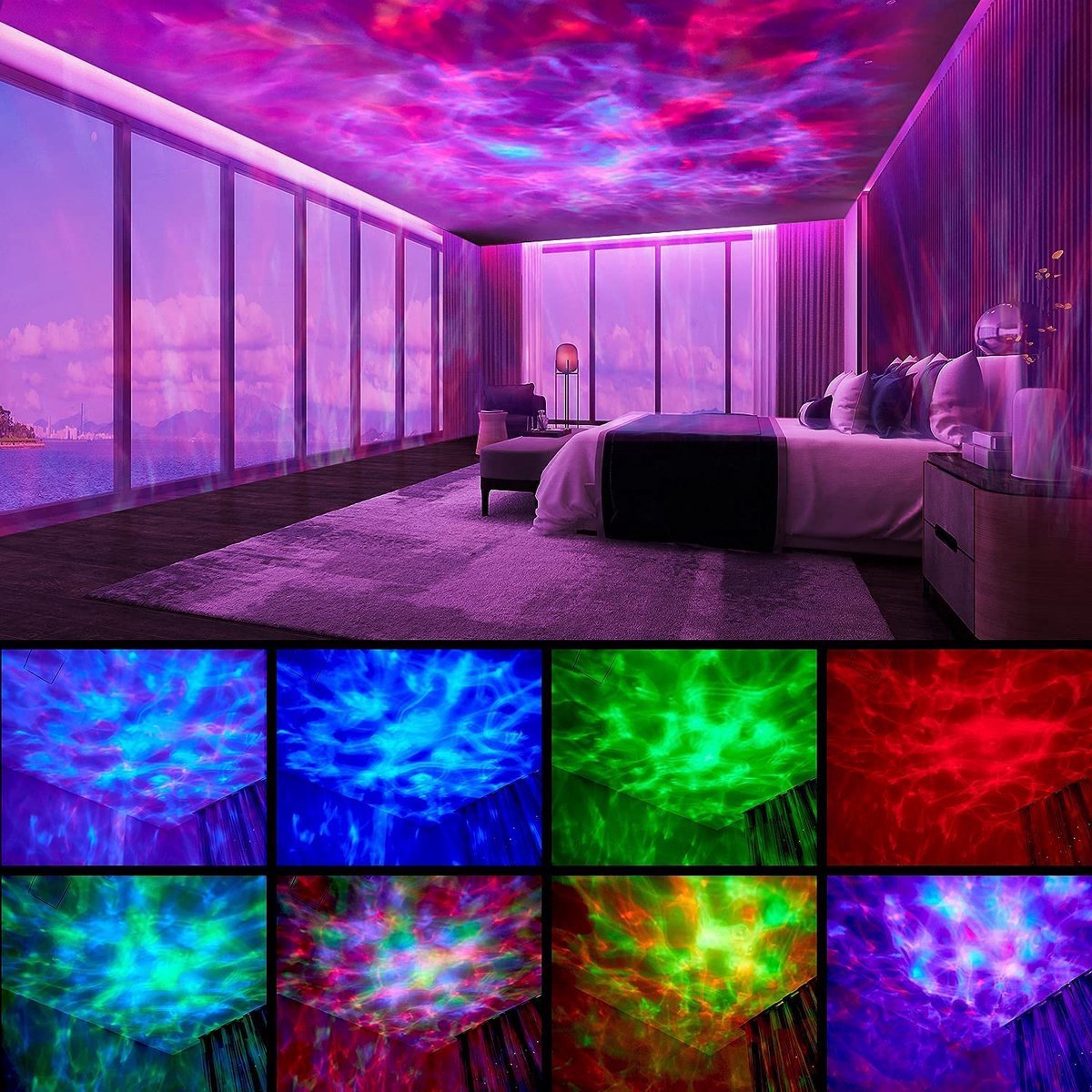 LuckyStone Sterren Projector Galaxy projector Nachtlamp Muziek box bluetooth Zwart