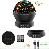 Sterrenprojector baby's Op Batterijen Nachtlamp Slaaphulp