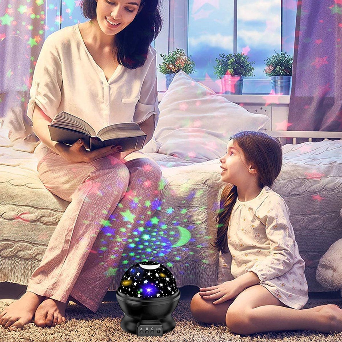 Sterrenprojector baby's Op Batterijen Nachtlamp Slaaphulp