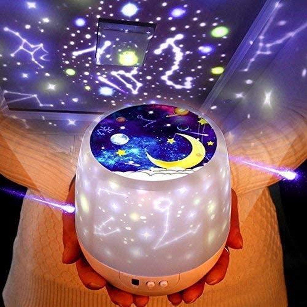 Sterrenprojector Sterrenhemel Nachtlampje kinderen Babyprojector Zwart Sfeer Feest