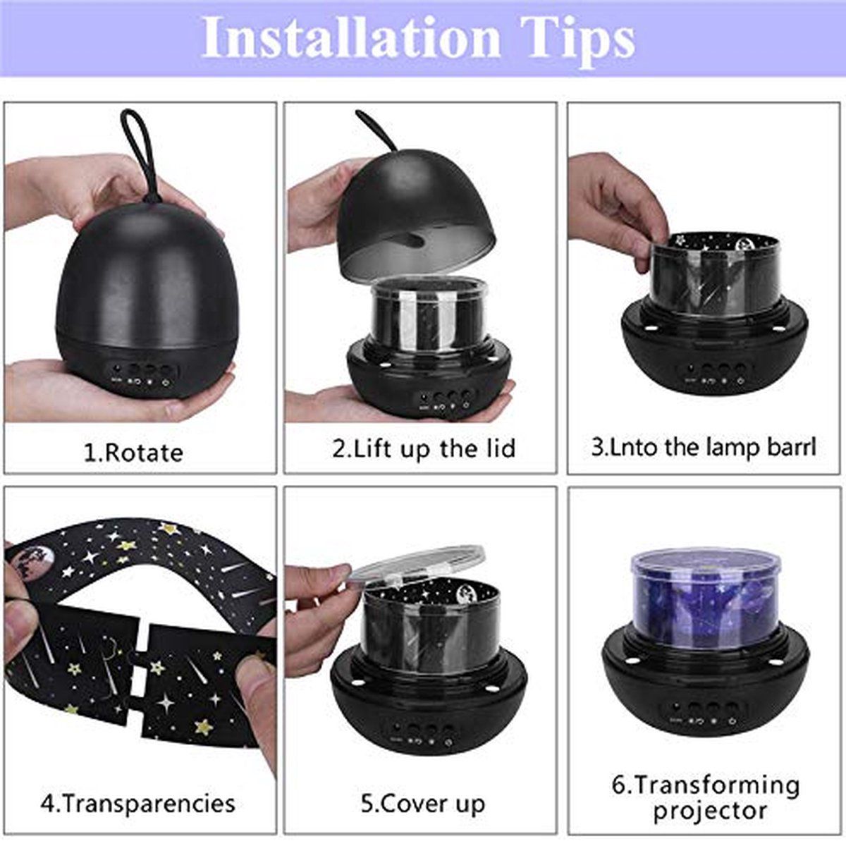 Sterren Projector Sterrenhemel Night light projector Nachtlampje Baby