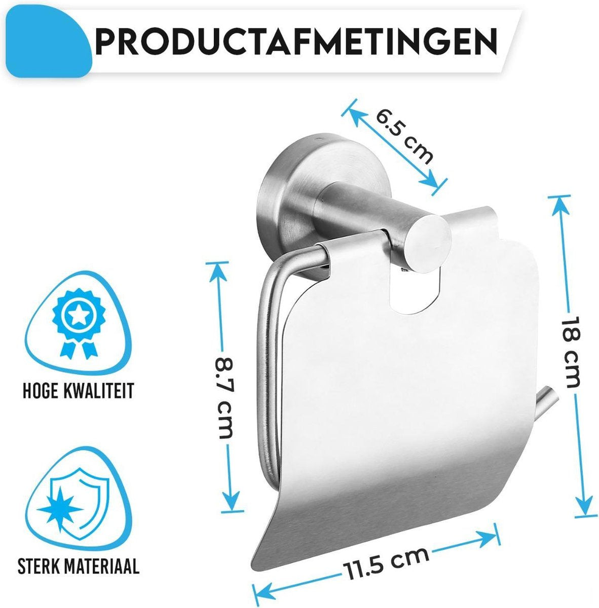 Pommeau de douche et flexible chromés 90 cm