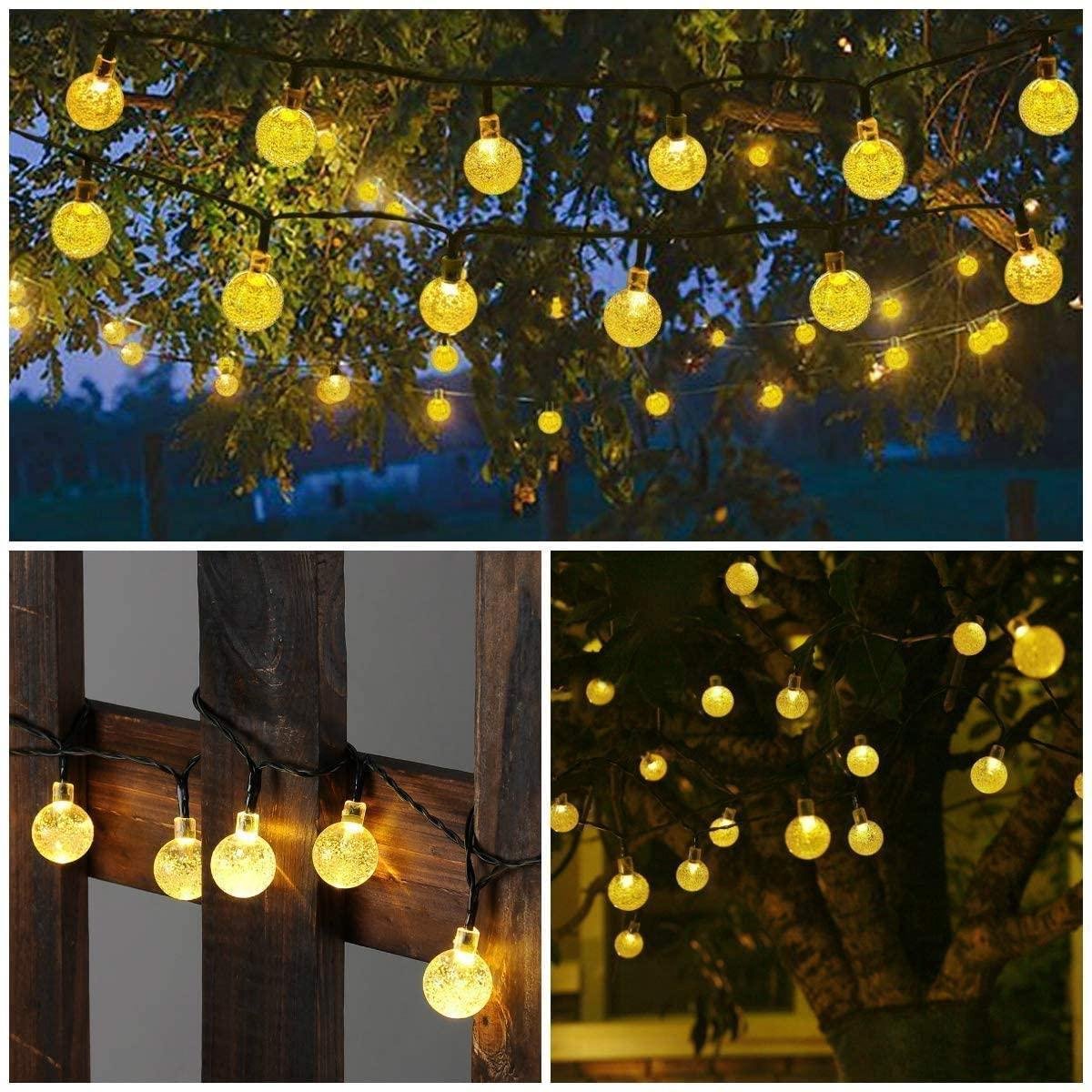 Lichtsnoer Zonne energie 10M 100 LED Waterdicht Lichtslinger Sfeerverlichting Buitenverlichting