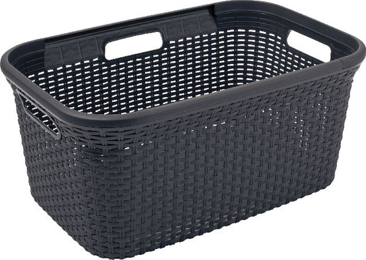 Wasmand Met Handvatten - Zwart - 45L