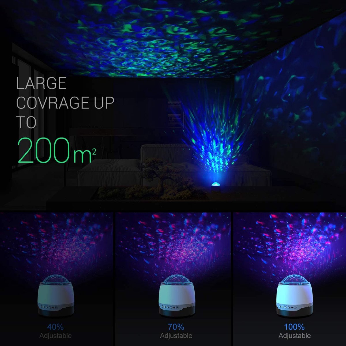 Sterrenprojector Whitenoise RGB Nachtlamp Dimbaar Slaaphulp