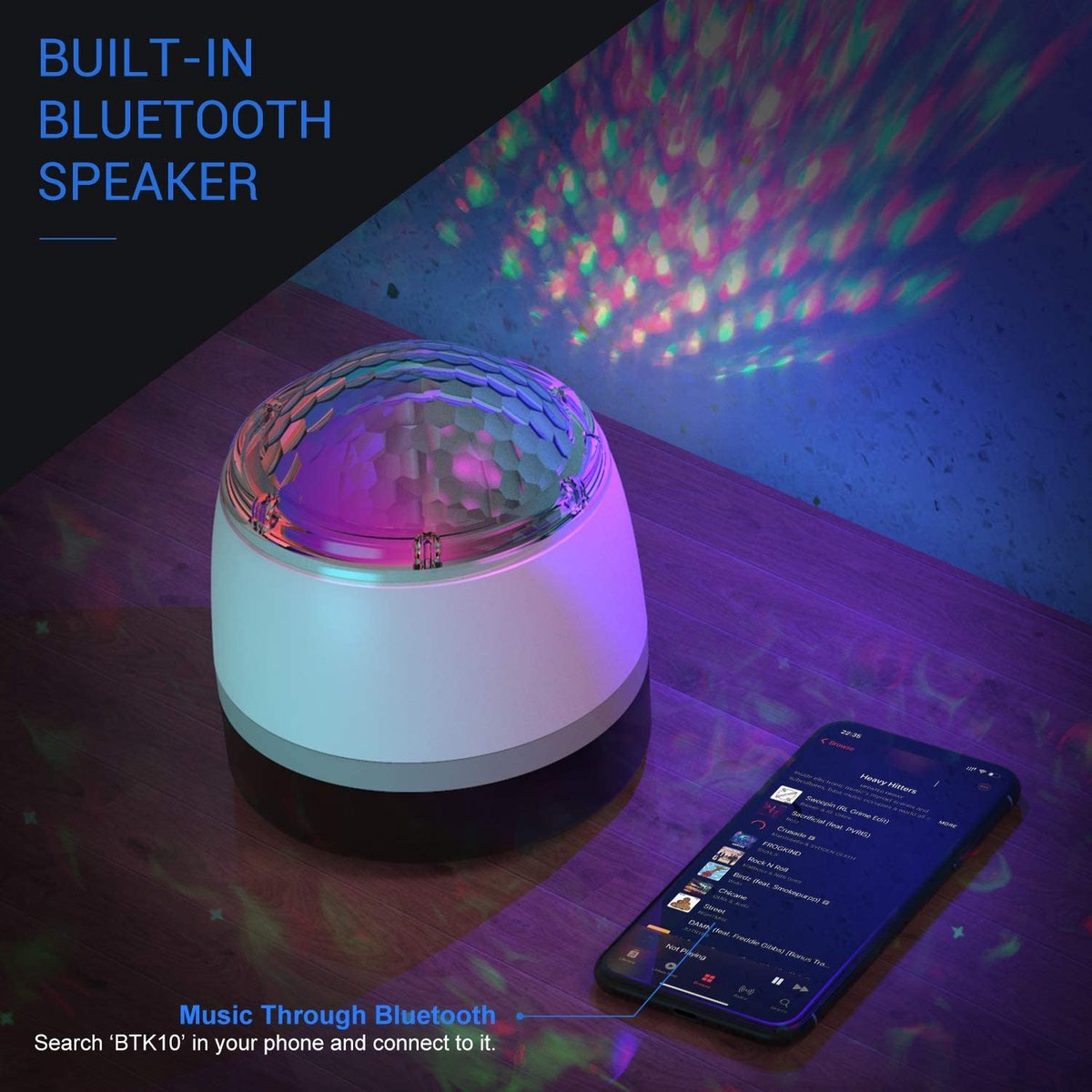 Sterrenprojector Whitenoise RGB Nachtlamp Dimbaar Slaaphulp