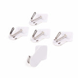 Zelfklevende Haken Set - Verwijderbaar - 3.3 x 3.3 cm - Wit - 5 stuks