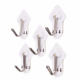 Zelfklevende Haken Set - Verwijderbaar - 3.3 x 3.3 cm - Wit - 5 stuks