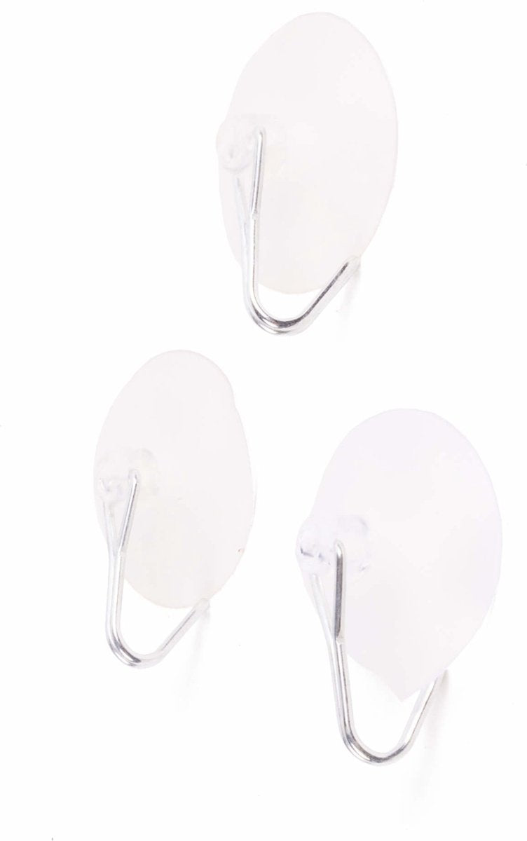 Zuignap met Haak 45 mm Wit 3 stuks