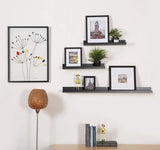 Zwevende Fotoplank Zwart 77 x 10 x 4 cm