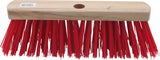 Straatbezem 29 cm met Rode Kunstvezel Haren
