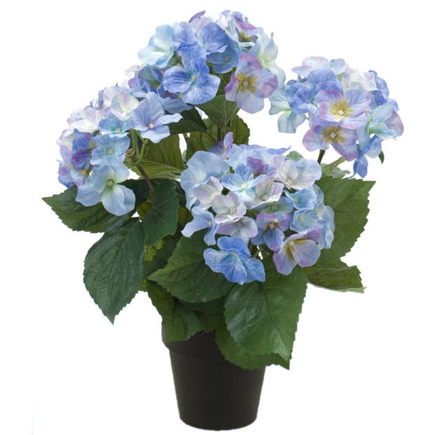 Blauw Hortensia Kunstplant pot 32 cm