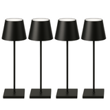4 Stuks - Oplaadbare Tafellamp - Dimbaar - Waterdicht - 38CM - Zwart - Dutch Standard