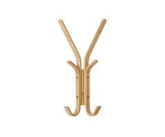 Hubsch Wandkapstok bamboe dubbel - 6 haken