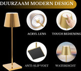 Oplaadbare Tafellamp Goud Waterdicht Bureaulamp Dimbaar 38CM (6 stuks)