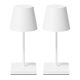 2 Stuks - Oplaadbare Tafellamp - Dimbaar - Waterdicht - 26CM - Wit - Dutch Standard
