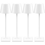 4 Stuks - Oplaadbare Tafellamp - Dimbaar - Waterdicht - 38CM - Wit - Dutch Standard